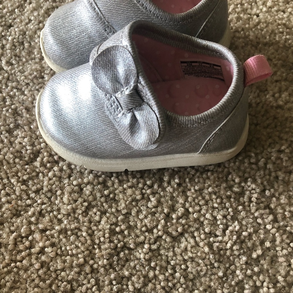 Carters size 2 Silver sneakers
